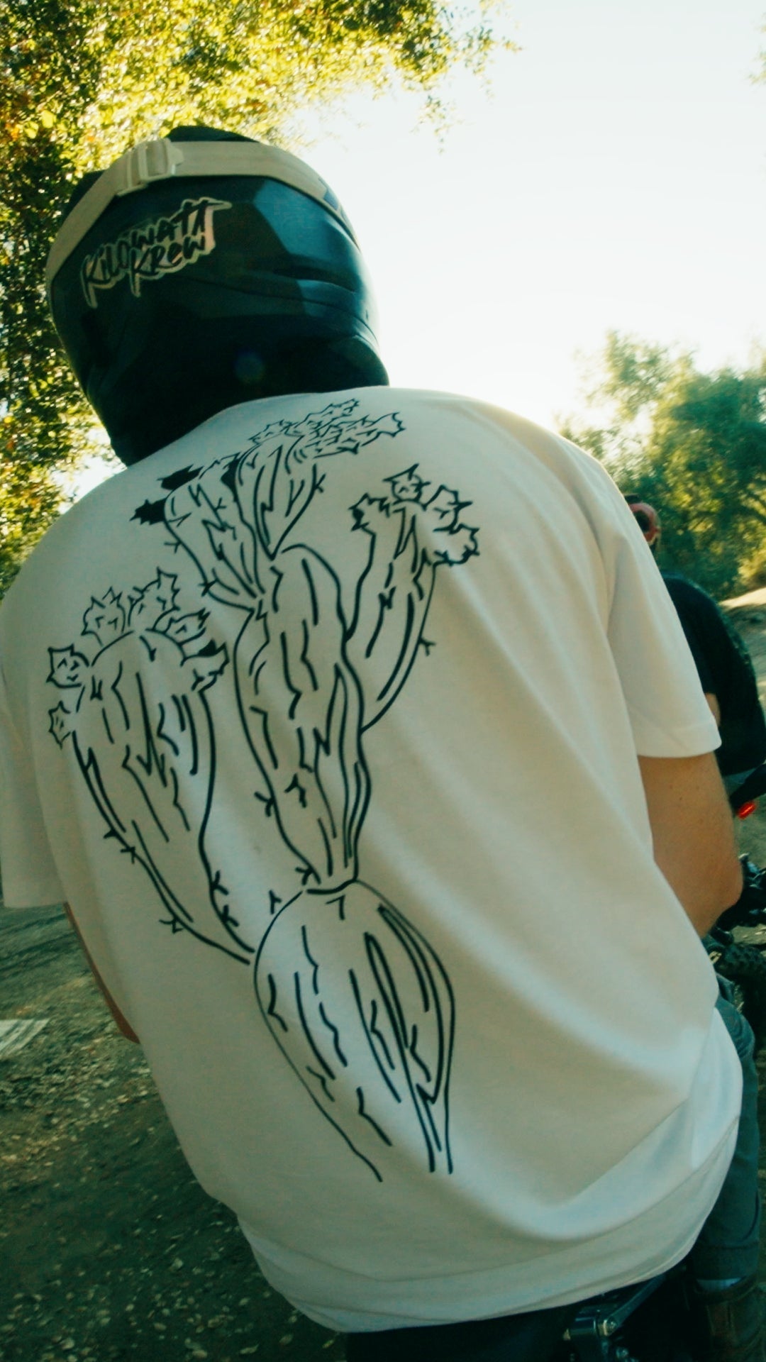 Prickly Pear White Tee by Ventus Bikes USA | Electric Dirt Bike