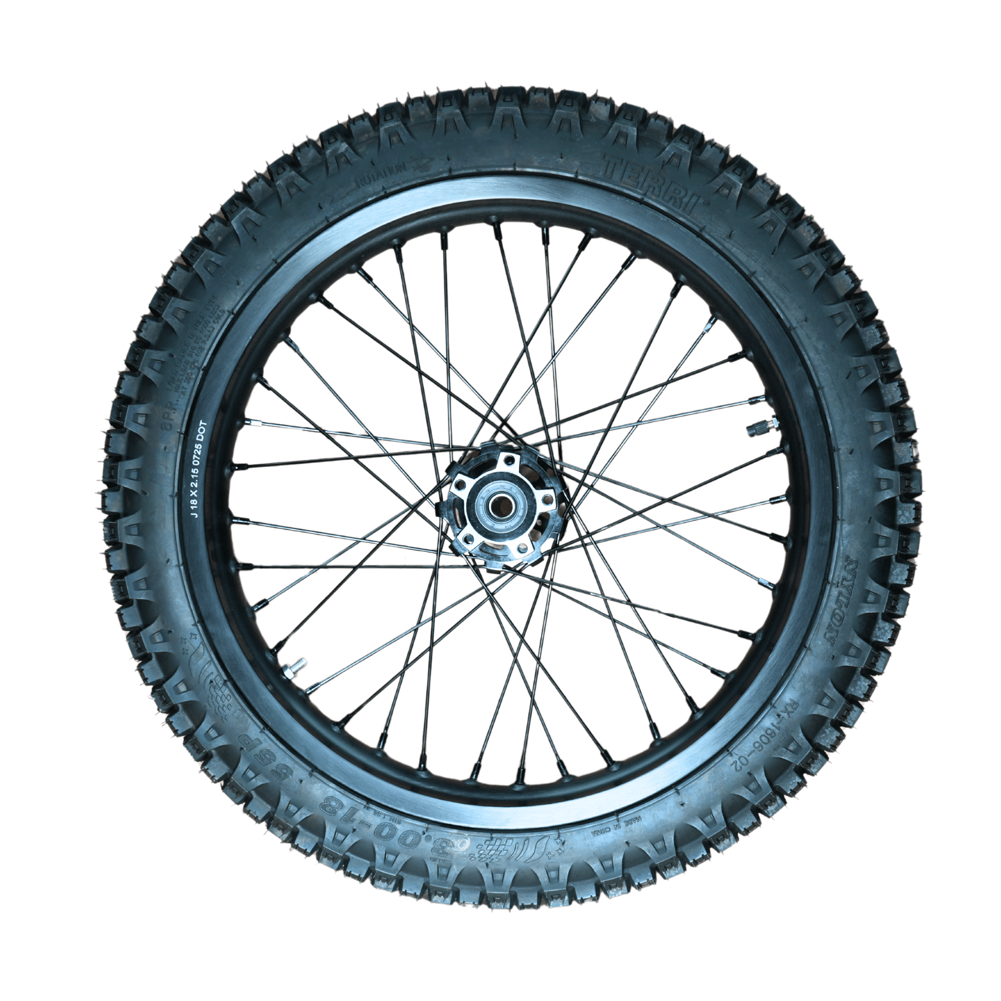 Ventus V1+18" Rear Wheel and Tire (Ventus OEM) Minor Shipping Damage! by Ventus Bikes USA | Electric Dirt Bike OEM Replacement Parts